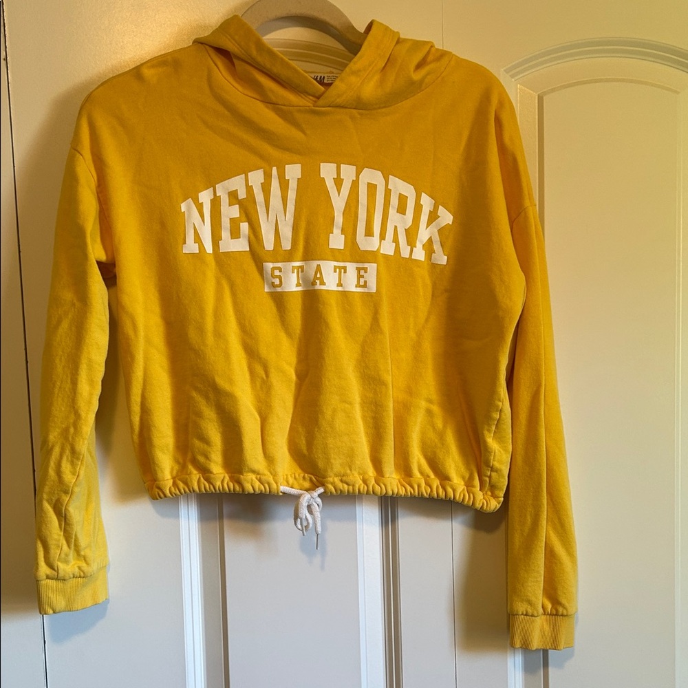 H&M girls 12-14Y Bright Yellow Hoodie
